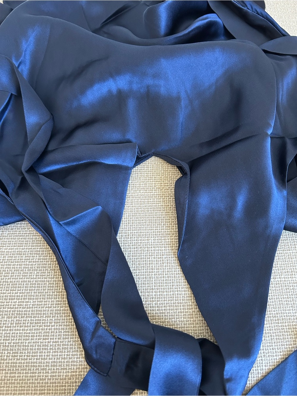 Reformation Pernille Silk Maxi Dress - Midnight Navy Blue Gown Party Medium - Picture 9 of 11